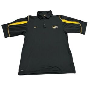 Vintage Y2K Men’s Small Nike Team Mizzou Tigers Fit Dry Polo Shirt